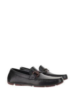 Ferragamo Gancini-detail leather loafers