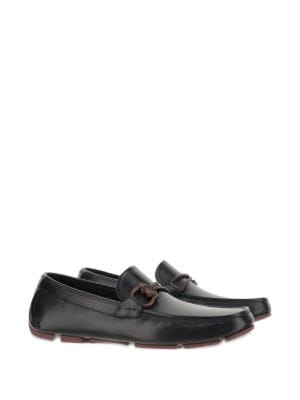 Ferragamo Gancini-detail leather loafers