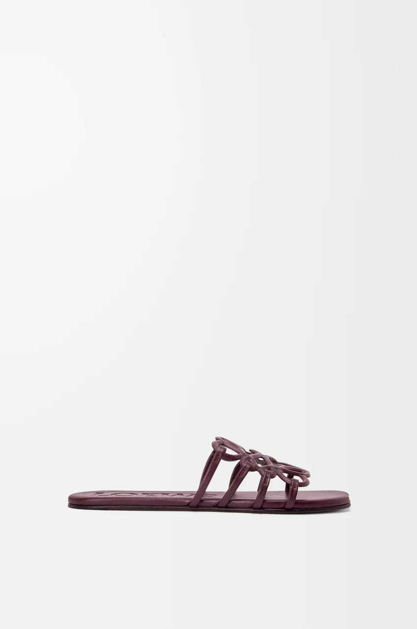 Petal Anagram slide in soft calfskin