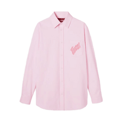 Gucci Embroidered Oxford Cotton Shirt Light Pink