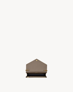 CASSANDRE Envelope Chain Wallet in Grain De Poudre leather