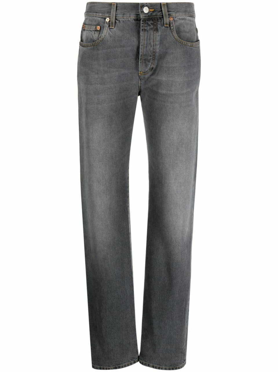 Gucci Grey Straight-Leg Jeans