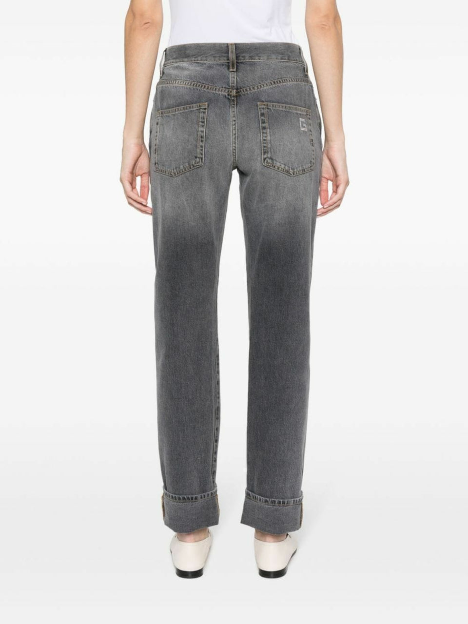 Gucci Grey Straight-Leg Jeans