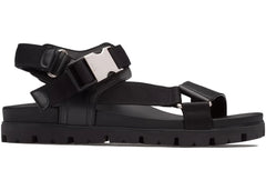 Prada Buckle Tape Sandal Black