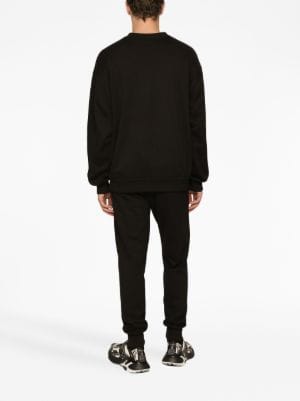 Dolce & Gabbana logo-print long-sleeved cotton sweatshirt