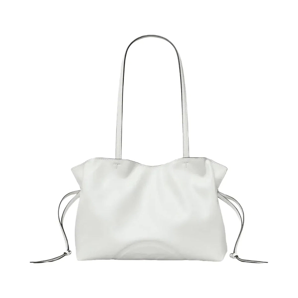 Tory Burch Small Ella natuura Drawstring Tote Bianco