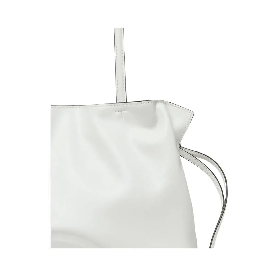 Tory Burch Small Ella natuura Drawstring Tote Bianco