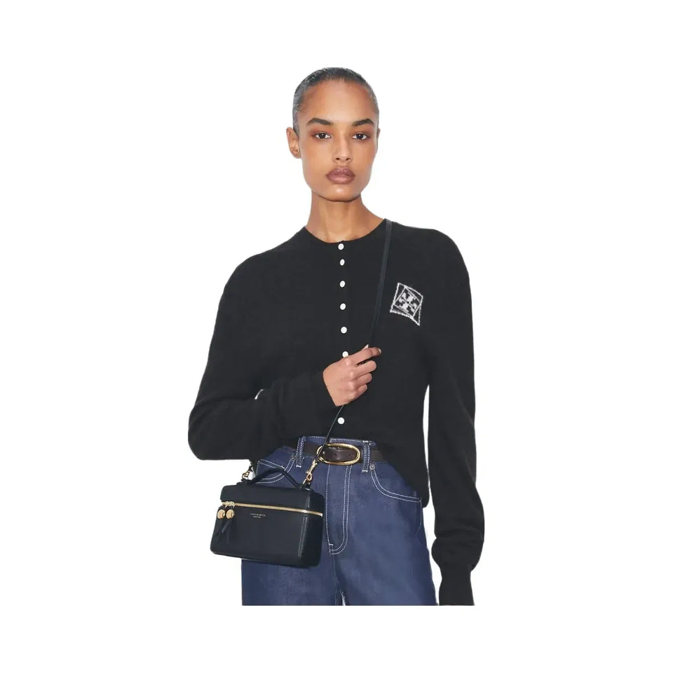 Tory Burch Slim Romy Top Handle Bag Black
