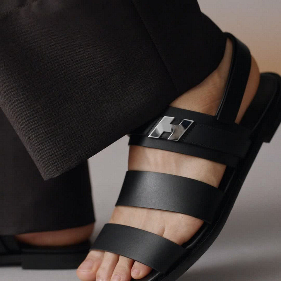 Hermes Miky Sandal Noir