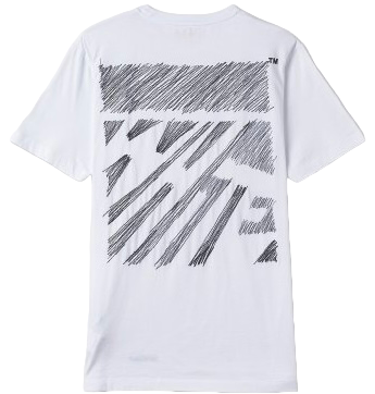 Off-White Scribble Diag Oversized S/S White T-Shirt
