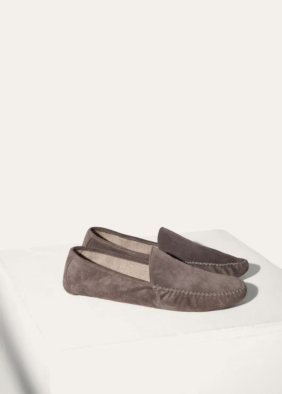 LoroPiana Maurice Slipper Warm Taupe/Walnut Melange