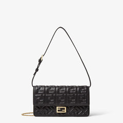 Wallet On Chain Baguette Black nappa leather wallet