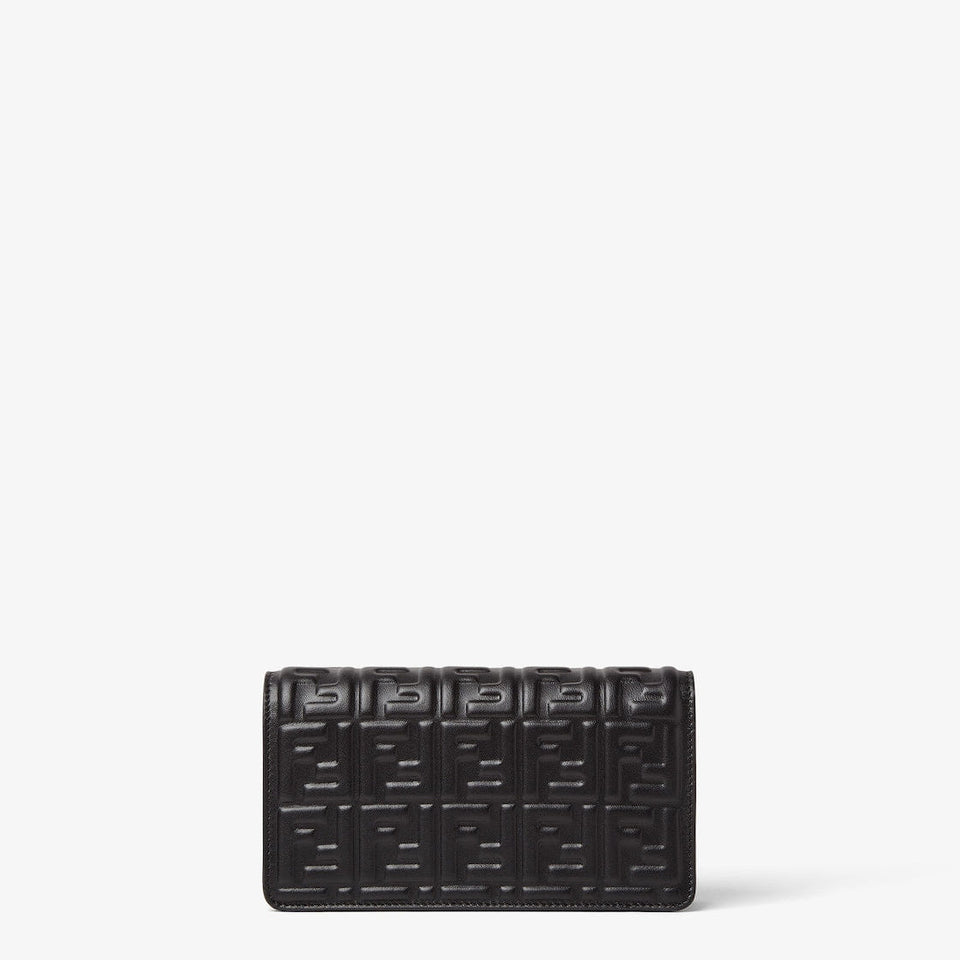 Wallet On Chain Baguette Black nappa leather wallet