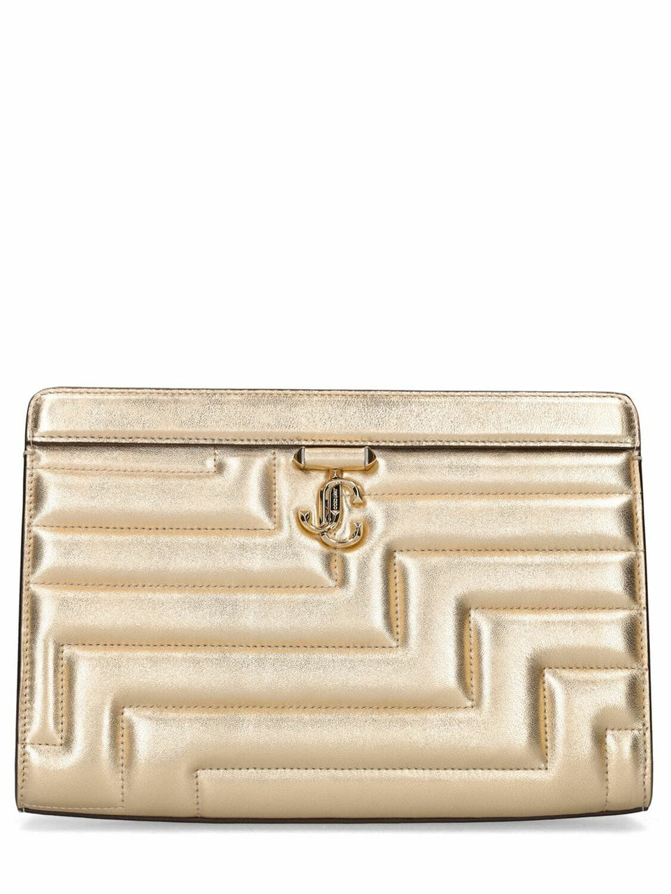 JIMMY CHOO Avenue Quilted Metallic Pouch