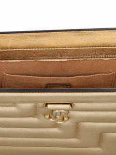 JIMMY CHOO Avenue Quilted Metallic Pouch