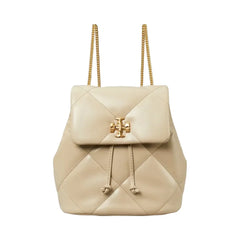 Tory Burch Mini Kira Diamond Quilt Backpack Light Stone