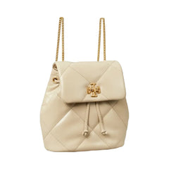 Tory Burch Mini Kira Diamond Quilt Backpack Light Stone