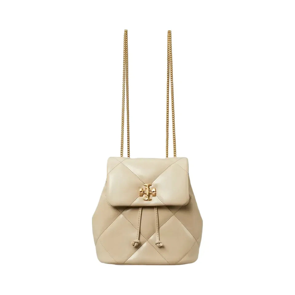 Tory Burch Mini Kira Diamond Quilt Backpack Light Stone