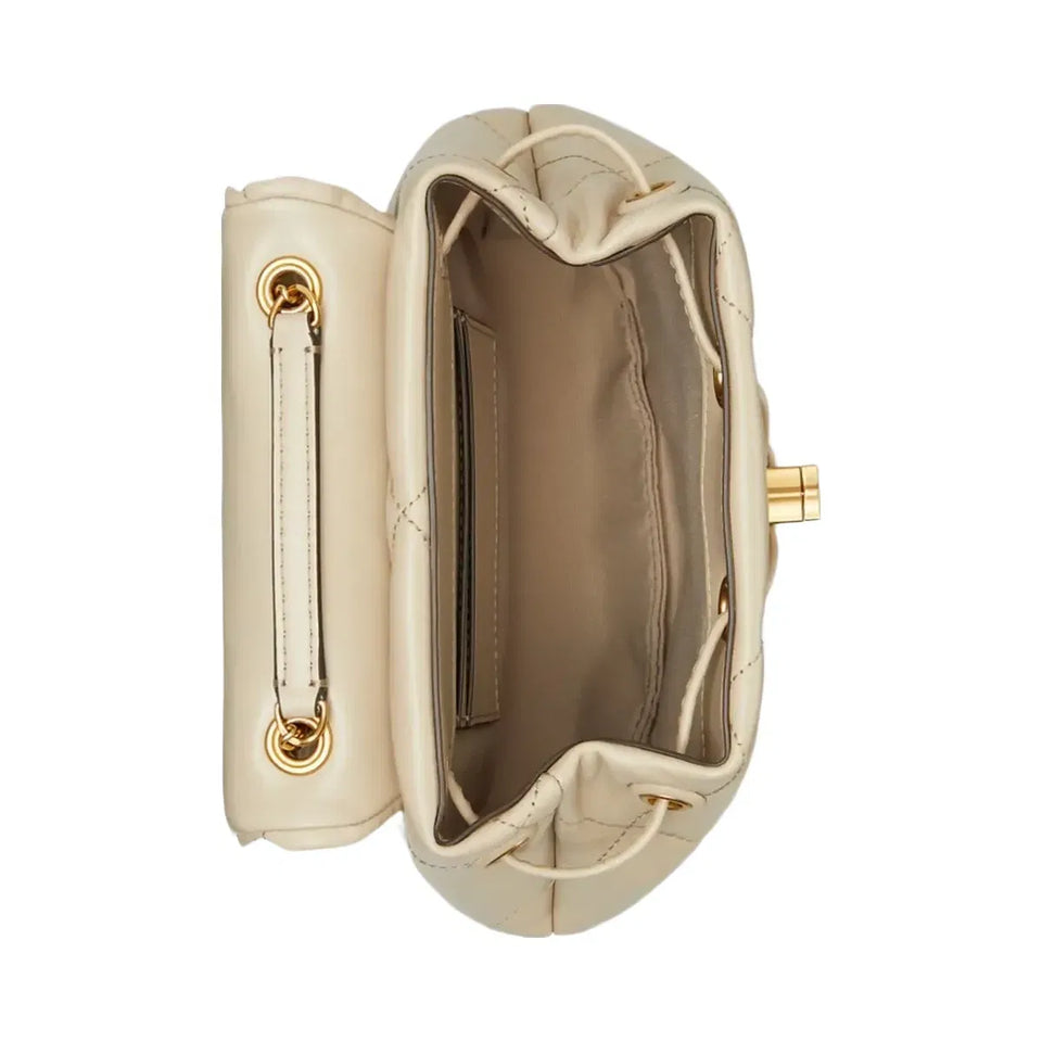 Tory Burch Mini Kira Diamond Quilt Backpack Light Stone