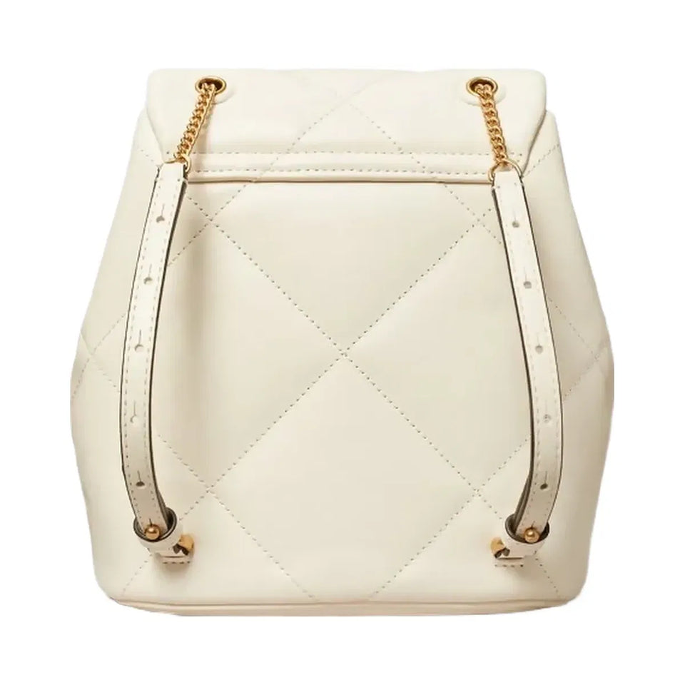 Tory Burch Mini Kira Diamond Quilt Backpack Warm White