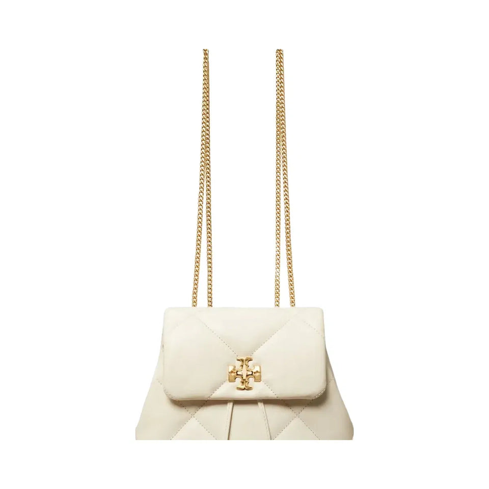 Tory Burch Mini Kira Diamond Quilt Backpack Warm White