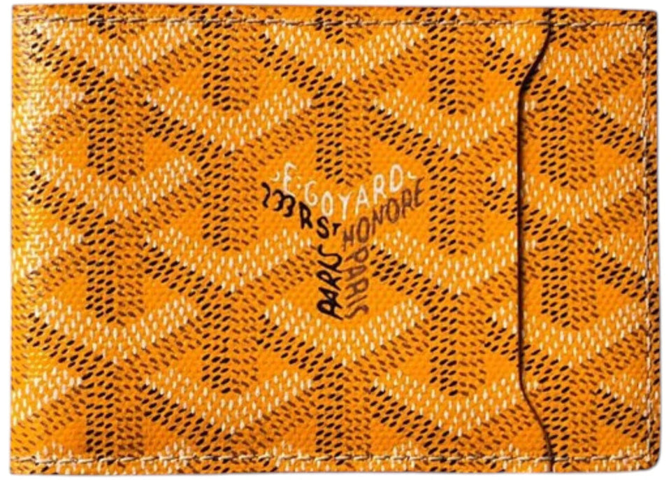 Goyard Slot Wallet Victoire Companion Goyardine Yellow