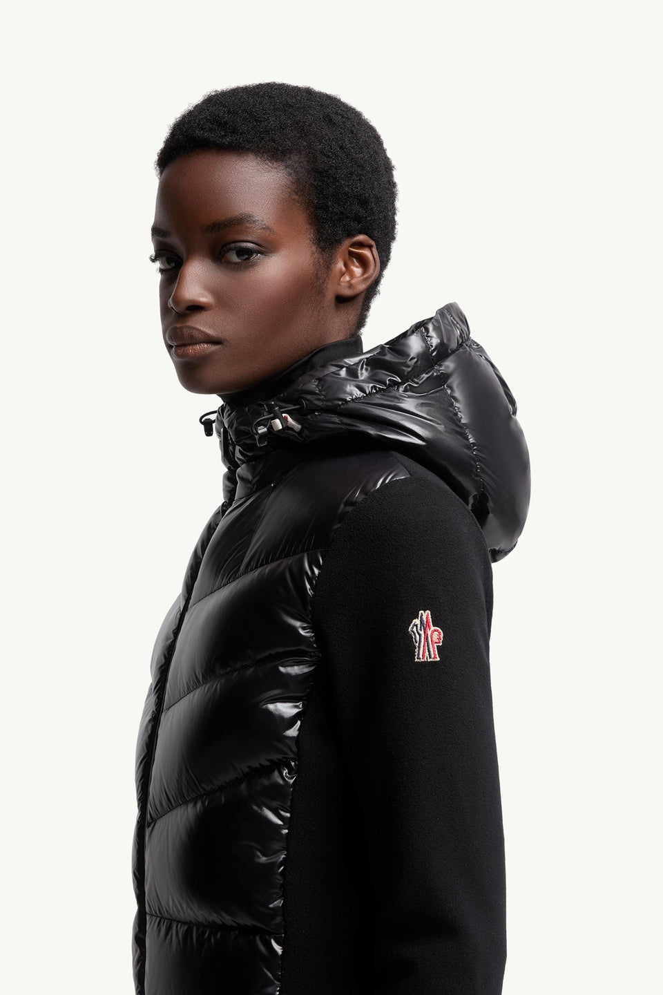 Moncler Padded Zip-Up Hoodie Black Black