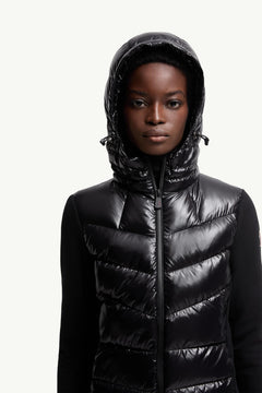 Moncler Padded Zip-Up Hoodie Black Black