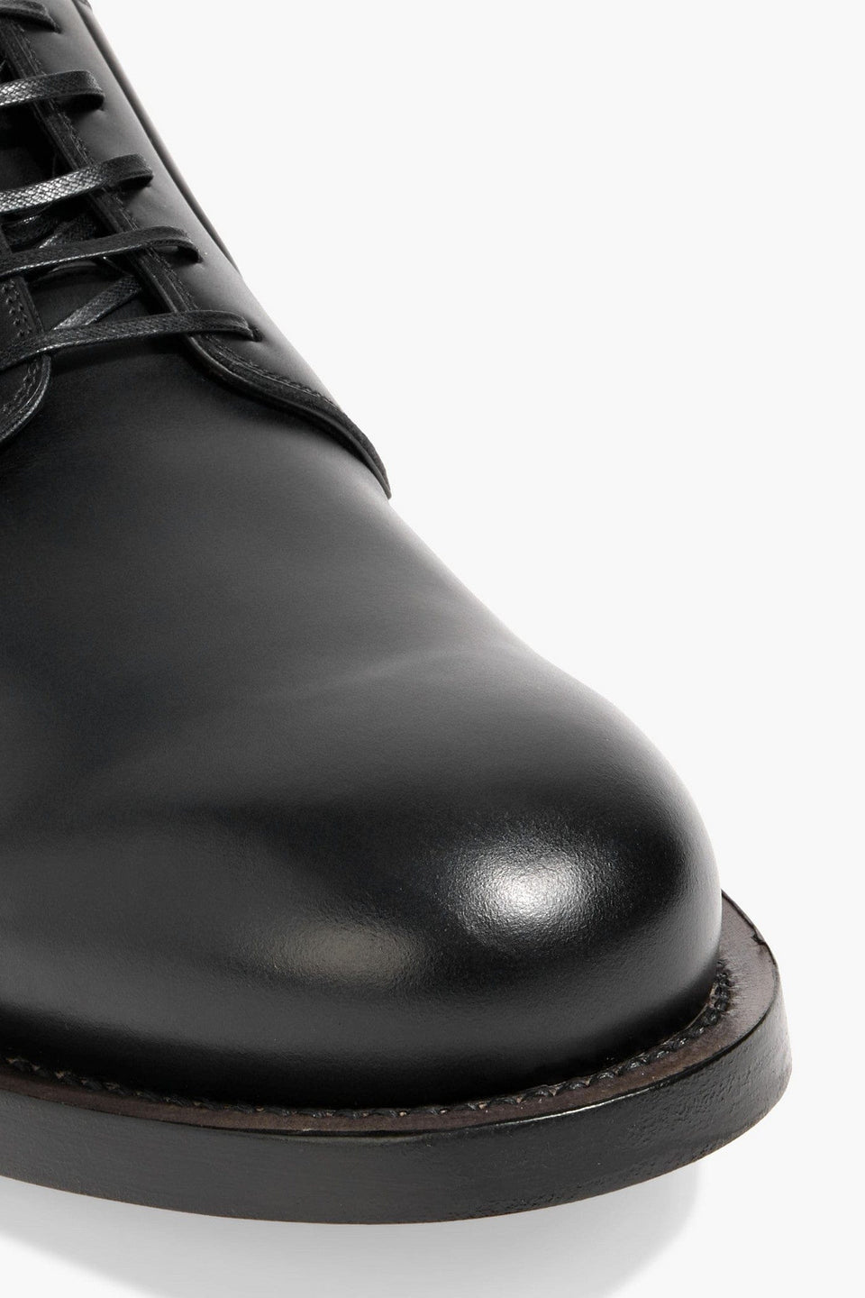 Ferragamo Leather Derby Shoes Black