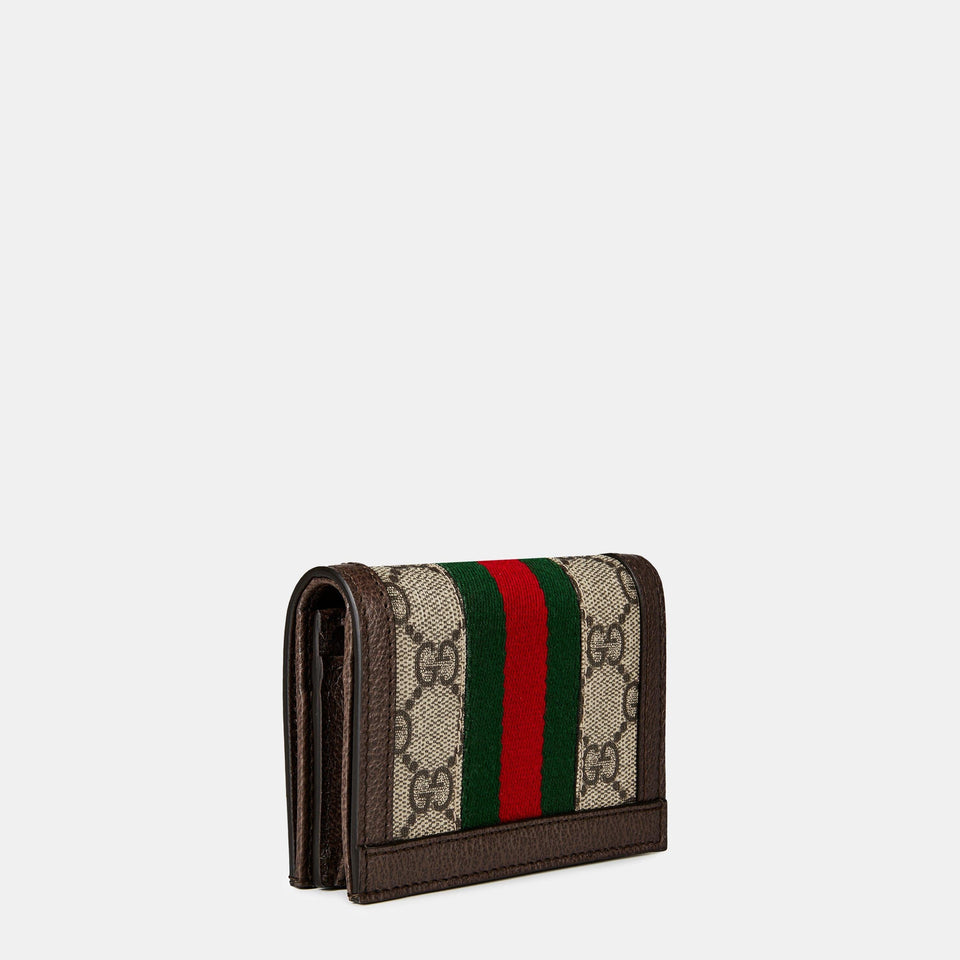 Canvas Leather Ophidia GG Wallet