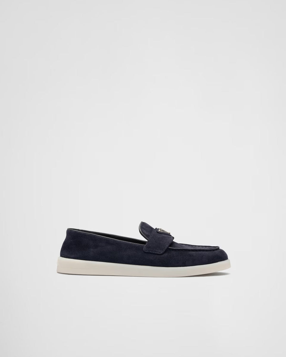 Suede leather loafers