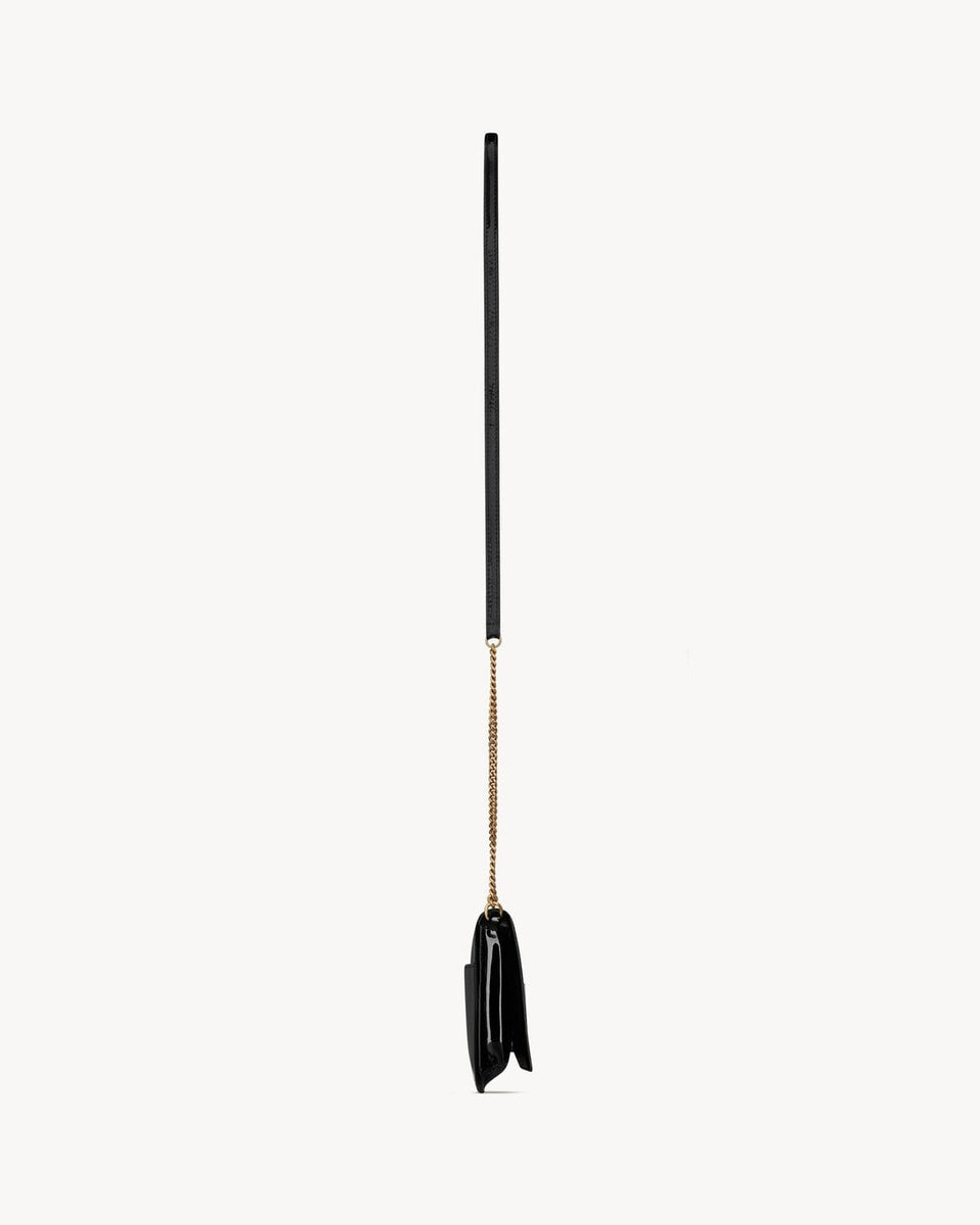 CASSANDRE phone holder IN PATENT LEATHER BLACK