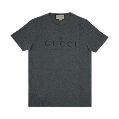 Gucci Logo Cotton T-Shirt Grey