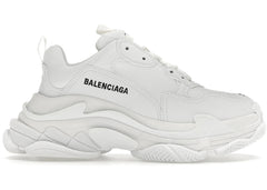 Balenciaga Triple S Synthetic Leather Triple White Womens