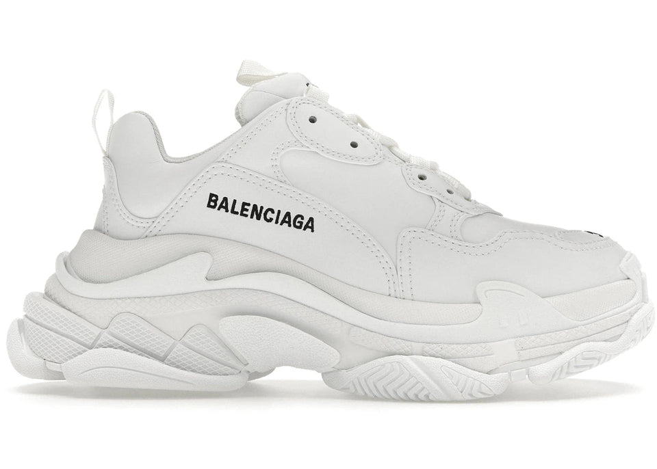 Balenciaga Triple S Synthetic Leather Triple White Womens