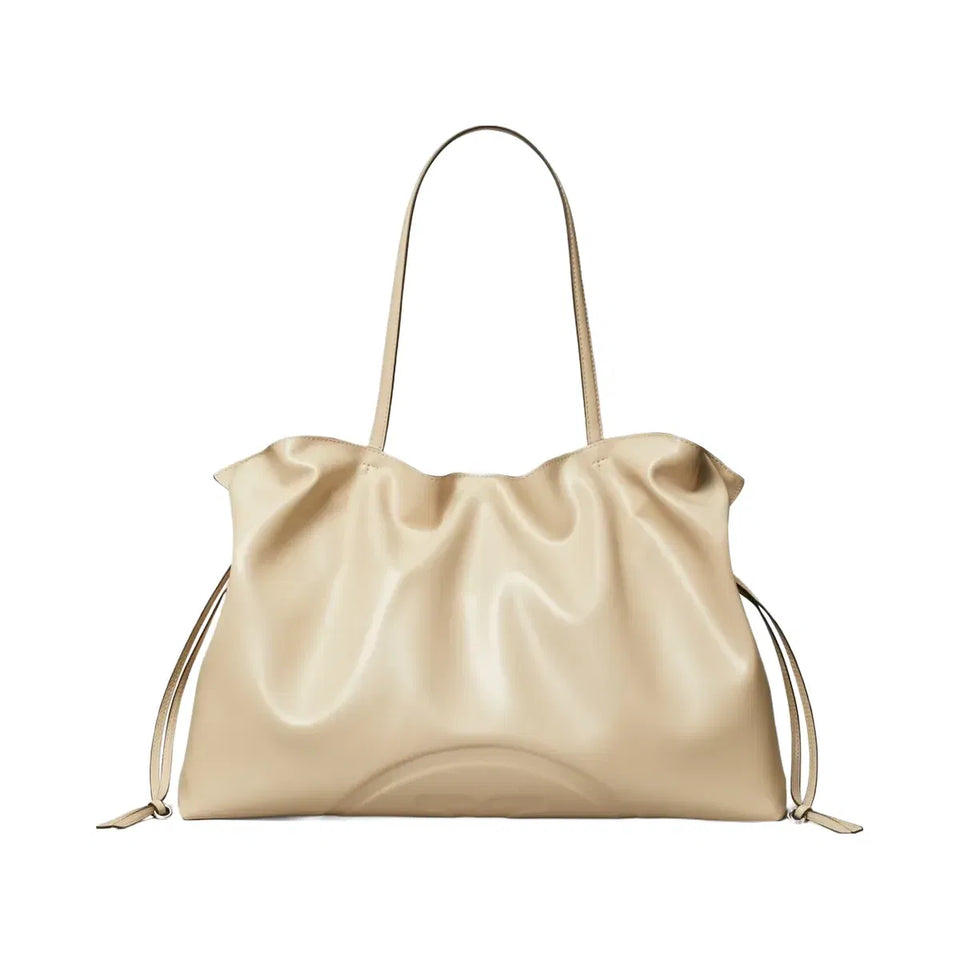 Tory Burch Ella natuura Drawstring Tote Light Stone