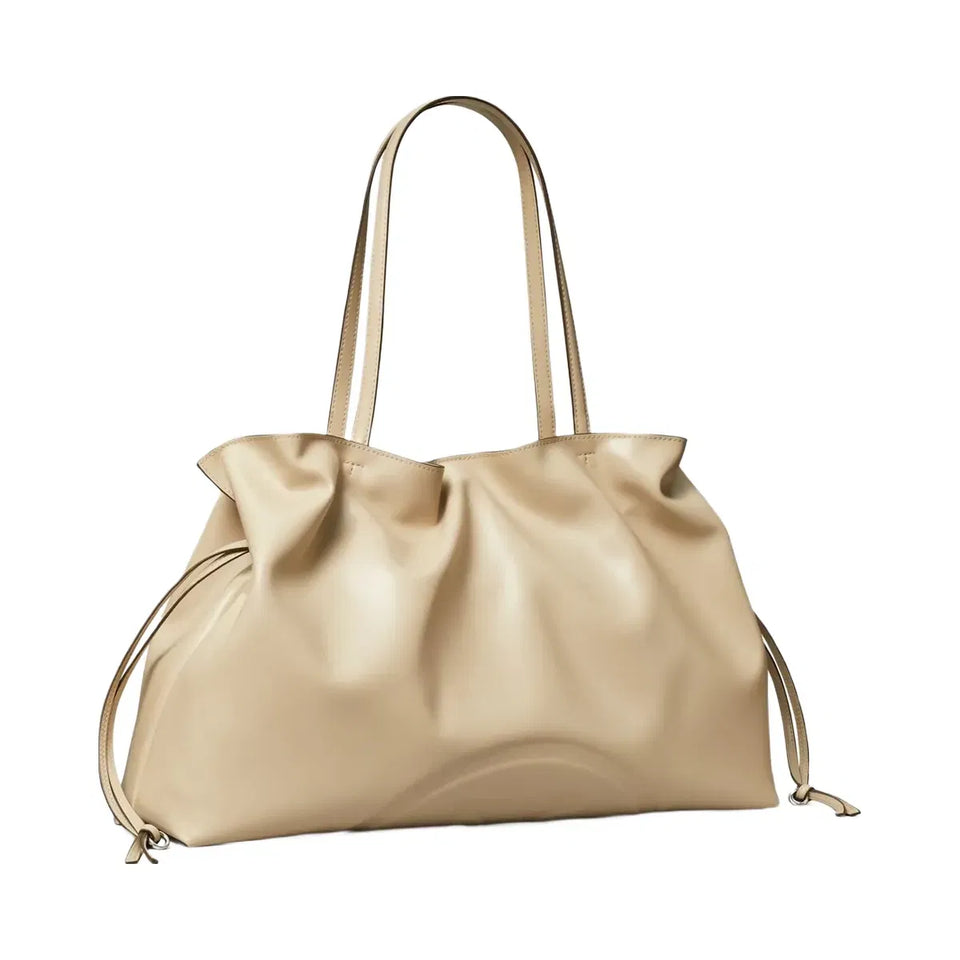Tory Burch Ella natuura Drawstring Tote Light Stone