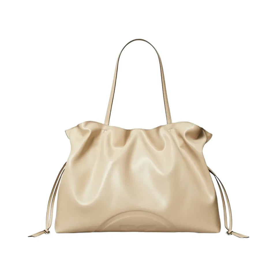 Tory Burch Ella natuura Drawstring Tote Light Stone