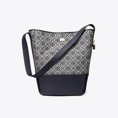 Tory Burch T Monogram Lock Slim Bucket Bag Tory Navy