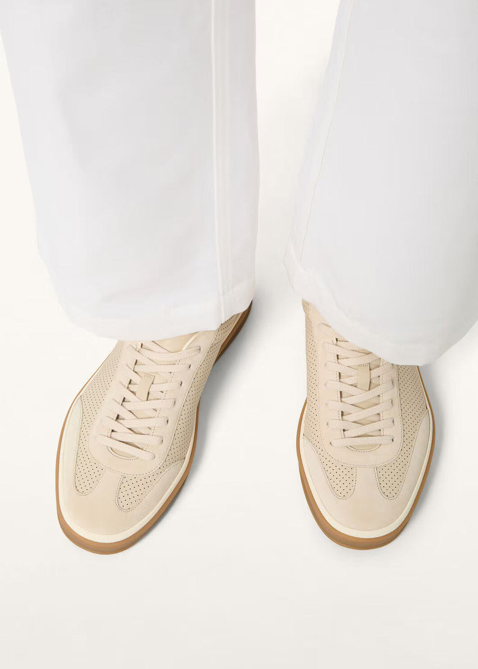LoroPiana Tennis Walk Sneaker Pearl Powder
