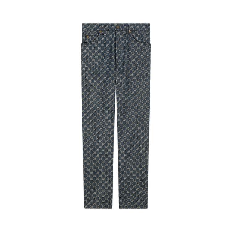 Gucci Eco Washed GG Denim Pant Dark Blue/Ivory