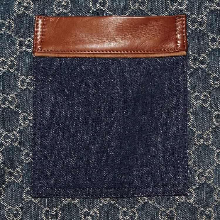 Gucci Eco Washed GG Denim Pant Dark Blue/Ivory