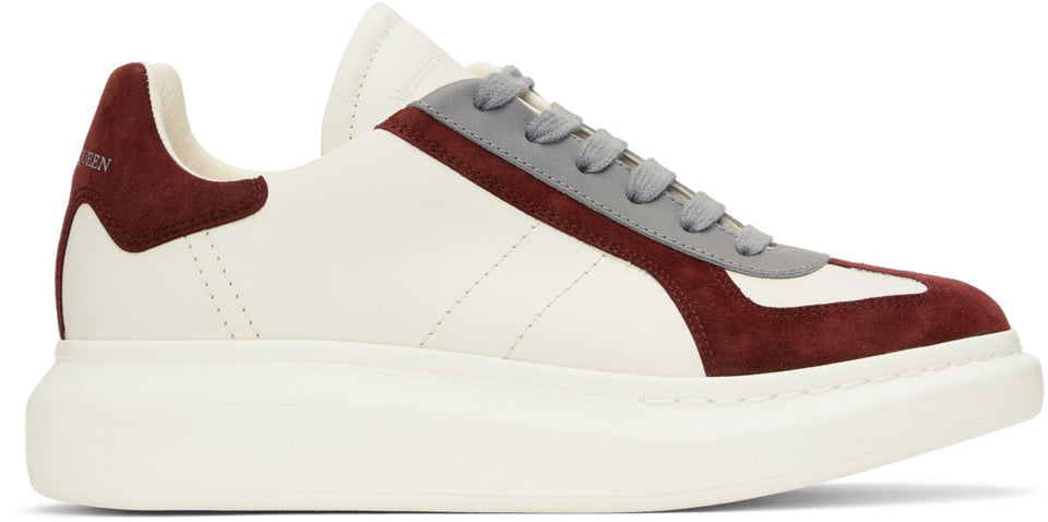 McQueen Off-White & Burgundy Oversized Retro Sneakers