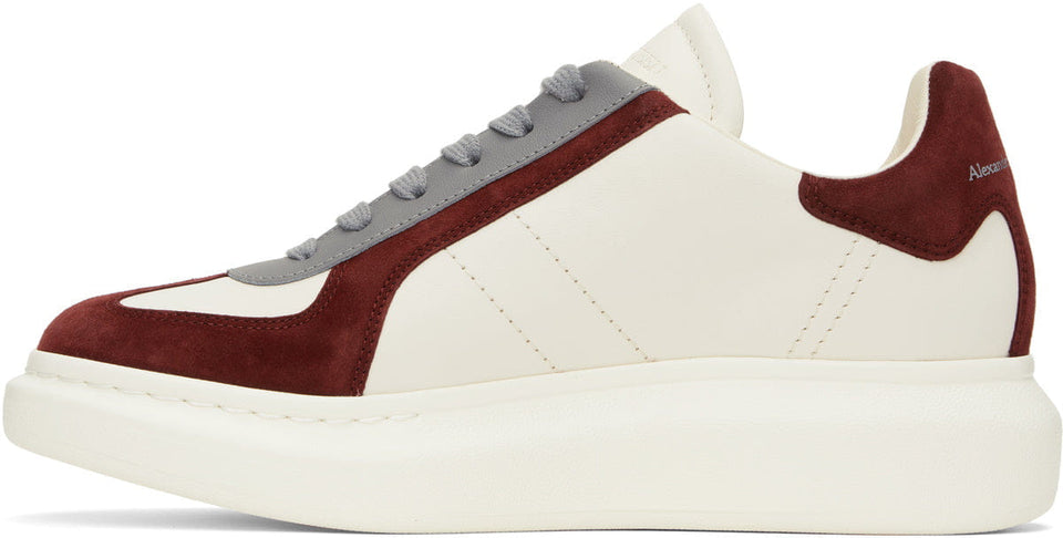McQueen Off-White & Burgundy Oversized Retro Sneakers