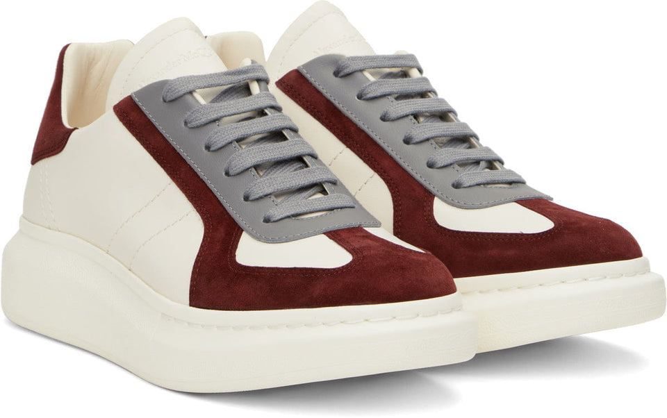 McQueen Off-White & Burgundy Oversized Retro Sneakers