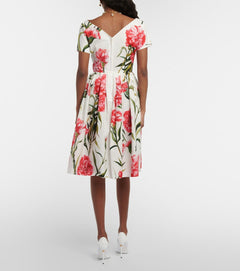 Dolce&Gabbana - Floral A-line cotton midi dress