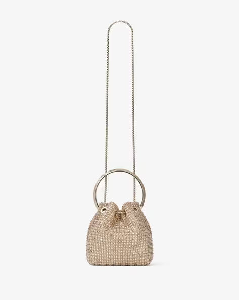 Bon Bon Crystal Embroidered Satin Mini Bag
