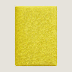 Hermes Calvi Duo Compact Card Holder Jaune Citron