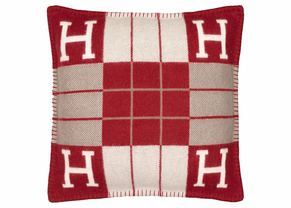 Hermes Avalon Iii Pillow Small Model Ecru Rouge H