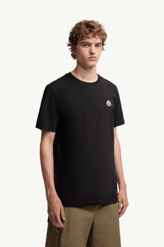 Moncler Logo Patch Cotton T-Shirt (Pack Of Three) Black Black